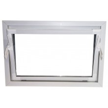 ACO pivničné celoplastové okno s IZO sklom 100 x 60 cm biela