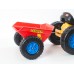 Šliapací traktor G21 Classic s bagrom a vlečkou žlto / modrý 690816