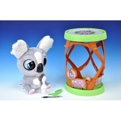 Koala Kao Kao 35cm, plyšová hračka, interaktívna s doplnkami v stromovej klietke 00029819