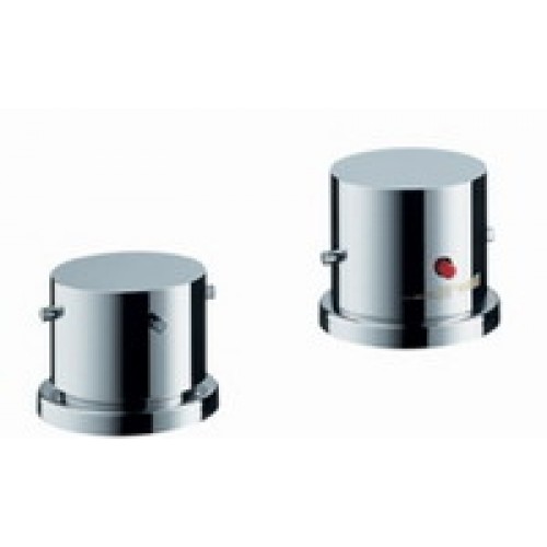 Hansgrohe AXOR STARCK Vrchná sada pre dvouotvorový termostat na okraj vane, chróm 10480000