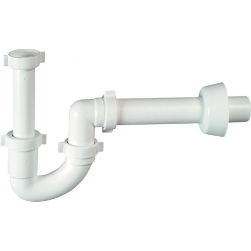 SAPHO Umývadlový sifón samočistiaci 1 "1/4, odpad 40mm, biela 1491CP40B0