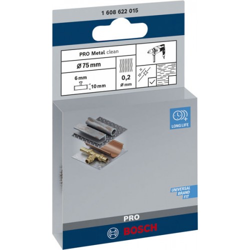 BOSCH Drôtené koleso PRO Metal clean, rovná stopka, 75 x 0,2 mm 1608622015 BOSCH Drôtené koleso PRO Metal clean, rovná stopka, 75 x 0,2 mm 1608622015