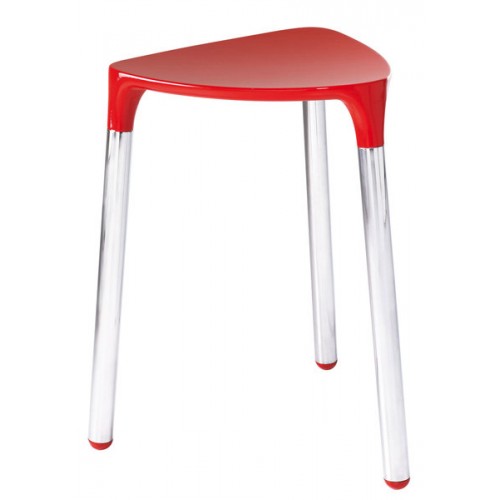 SAPHO Yannis 217206 kúpeľňová stolička 37x43, 5x32, 3 cm, červená