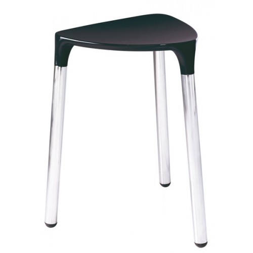 SAPHO Yannis 217214 kúpeľňová stolička 37x43, 5x32, 3 cm, čierna