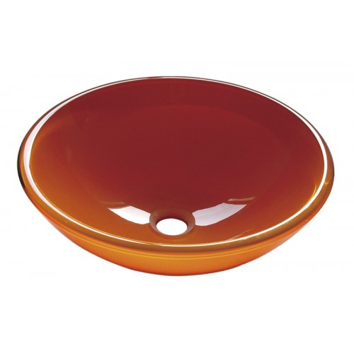 SAPHO BEAUTY 2501-08 ORANGE sklenené umývadlo priemer 42cm