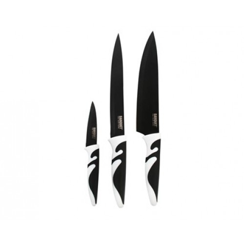 BANQUET 3 dielna sada nožov s nepriľnavým povrchom, Symbio New Nero 25LI008103N-A