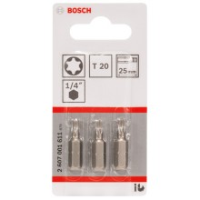 BOSCH Skrutkovací hrot Extra Hart T20, 25 mm 2607001612