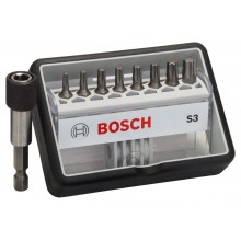 BOSCH 8+1-dielna sada skrutkovacích bitov S T Robust Line, verzia Extra Hard 2607002562