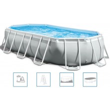 INTEX Prism Frame Premium Oval Pools Bazénový Set 503 x 274 x 122 cm 26796NP