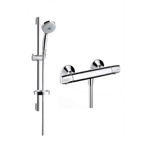 Hansgrohe CROMA 100 Sprchová kombinácie Multi / Ecostat E 0,65 m DN15, chróm 27056000HG Hansgrohe CROMA 100 Sprchová kombinácie Multi / Ecostat E 0,65 m DN15, chróm 27056000HG