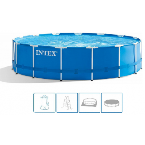 INTEX Metal Frame Pools Bazén 457 x 122 cm s kartušovou filtráciou 28242GN