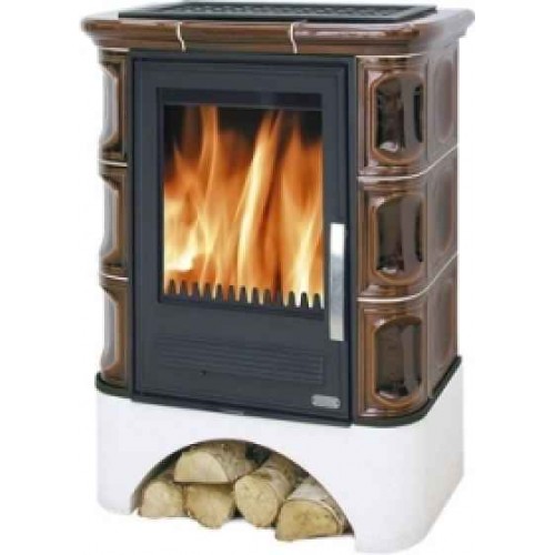 ABX Marina K TV výmenník 6,9 kW, Kachľové pece na drevo s kombi vložkou, hnedá