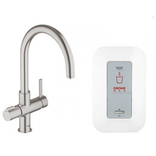 GROHE Red Duo armatúra a kombinovaný boiler (4l), supersteel 30083DC0