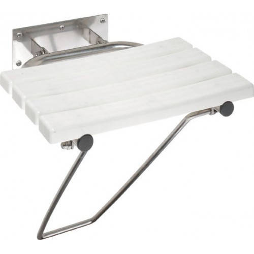 SAPHO SENIOR XH001 Sklopné sprchové sedátko s opornou nohou, biela