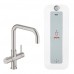GROHE Red Duo páková drezová batéria a combi-boiler (8 l), supersteel 30156DC0
