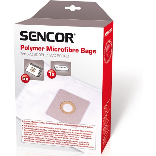 SENCOR SVC 600BL/RD VRECKO MICRO 5ks 40023292