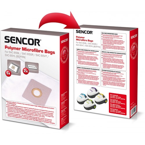 SENCOR SVC 65BL/GR/VT/YL VRECKO MICRO 5ks 40029286