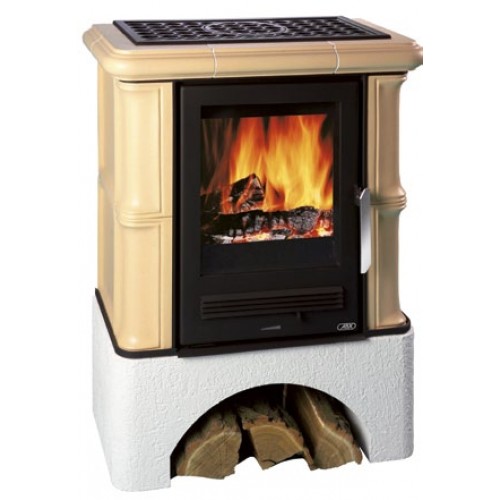 ABX Bavaria L 4,2 kW Kachľová pec na drevo s lit vložkou, výmenníkom, rovný sokel, aprikot ABX Bavaria L 4,2 kW Kachľová pec na drevo s lit vložkou, výmenníkom, rovný sokel, aprikot