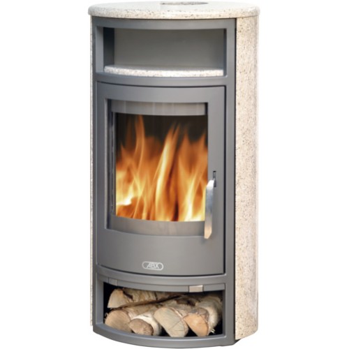 ABX Polar 4654-6-II krbové kachle na drevo, čierny plech + žula gold, vr. hornej dosky ABX Polar 4654-6-II krbové kachle na drevo, čierny plech + žula gold, vr. hornej dosky