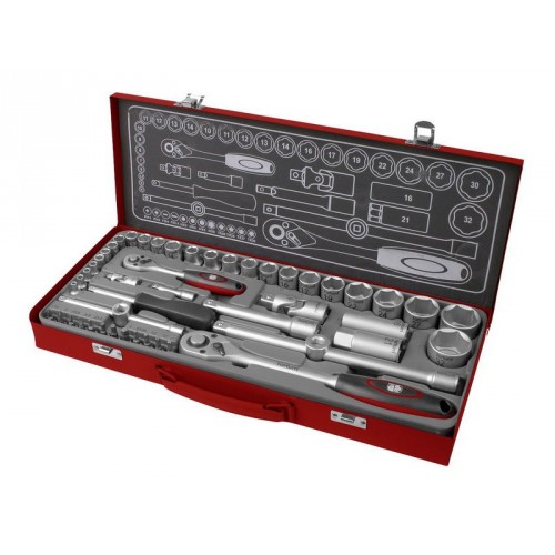FORTUM kľúče nástrčné, sada 50ks 1/4", 1/2" 4700002 FORTUM kľúče nástrčné, sada 50ks 1/4", 1/2" 4700002