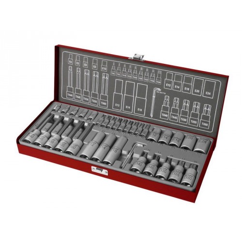 FORTUM kľúče nástrčné a zástrčné TORX, sada 35ks 1/4", 1/2" 4700009 FORTUM kľúče nástrčné a zástrčné TORX, sada 35ks 1/4", 1/2" 4700009