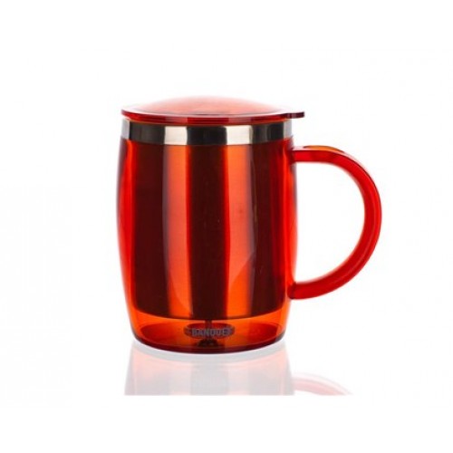 BANQUET Cestovný hrnček 360ml Lucent Red 48TRSP01R BANQUET Cestovný hrnček 360ml Lucent Red 48TRSP01R