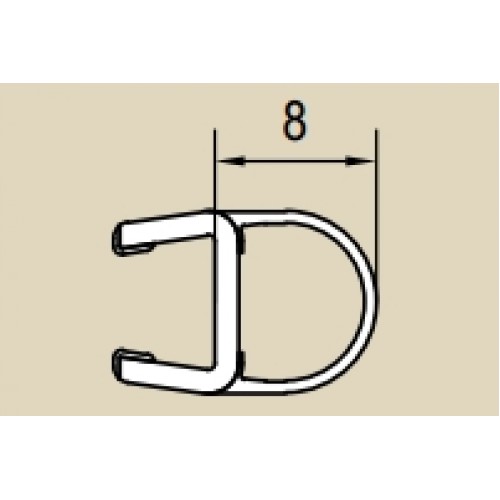 RONAL zvislé tesnenie na 6 mm skla 51406 RONAL zvislé tesnenie na 6 mm skla 51406