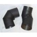 Dopredaj - Koleno dymovodu s čistiacim otvorom, prestaviteľné 120mm 0-90 ° (2) čierna