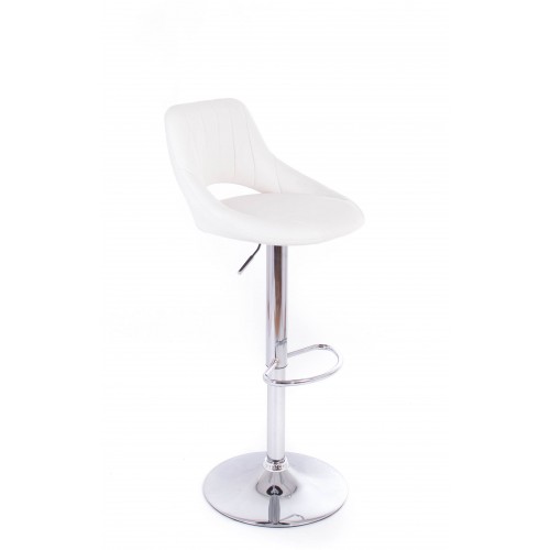 G21 Barová stolička Aletra koženková, prešívaná biela 60023186