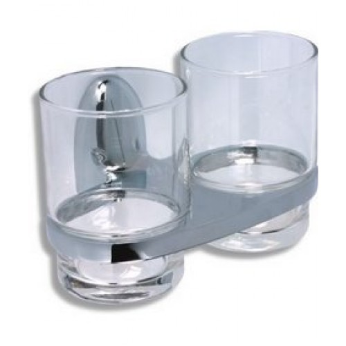 NOVASERVIS MERLIN držiak kefiek a pasty chróm / sklo 62757,0