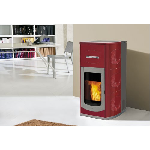 EDILKAMIN MONTREAL krbové kachle na pelety, bordó 656030 EDILKAMIN MONTREAL krbové kachle na pelety, bordó 656030