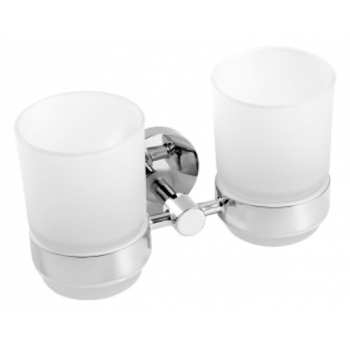 NOVASERVIS Mephisto dvojitý držiak kefiek a pasty chróm / sklo 6857,0 NOVASERVIS Mephisto dvojitý držiak kefiek a pasty chróm / sklo 6857,0