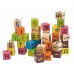 Woody Farebné kocky s písmenami a číslami, 40ks 695019