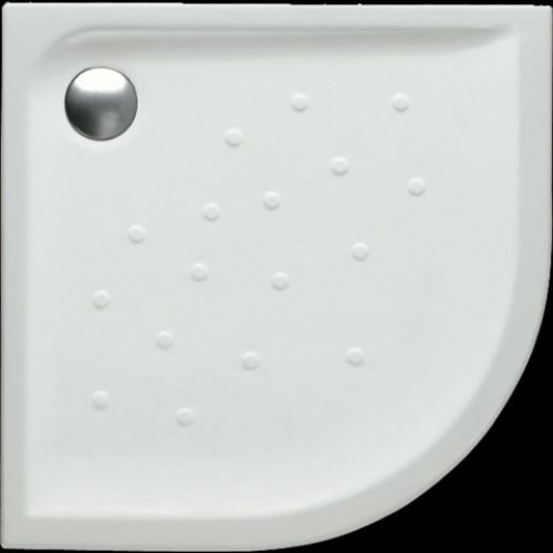 Roca Malta keramická sprchová vanička štvrťkruhová 90 x 90 x 4,5 cm, biela 7373507000