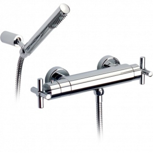 Roca Loft sprchová termostatická kohútiková batéria so sprch. hadicou 1,5 m chróm 75A1343C