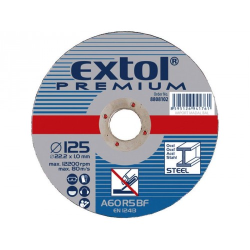 EXTOL PREMIUM kotúč rezný a brúsny, rezný na oceľ 150x1,6x22,2mm 8808115