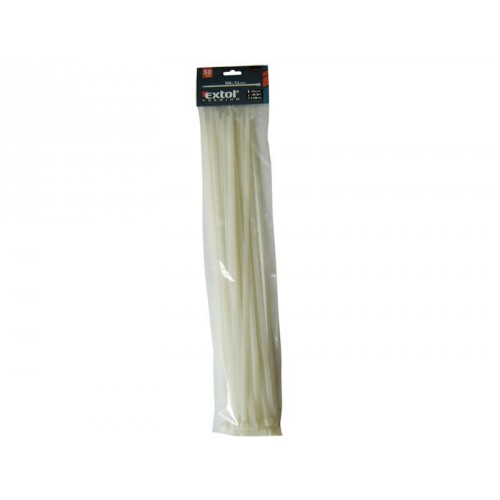 EXTOL PREMIUM sťahovacie pásky, 500x7, 6mm, biele, 50ks 8856122 EXTOL PREMIUM sťahovacie pásky, 500x7, 6mm, biele, 50ks 8856122