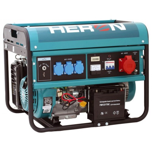 HERON EGM 60 AVR-3E elektrocentrála benzínová 13HP / 6,0 KW (400V) / 2,2 kW (230V) 8896114