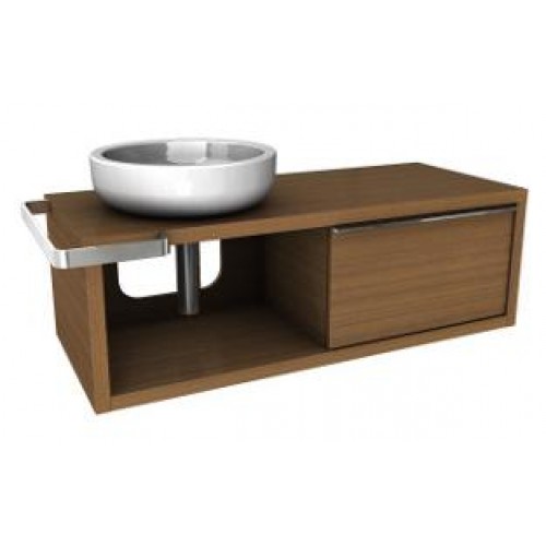 KOLO Ego / Ovum by Antonio Citterio skrinka pod umývadlo ľavá 127x39, 9x57cm teak 89226