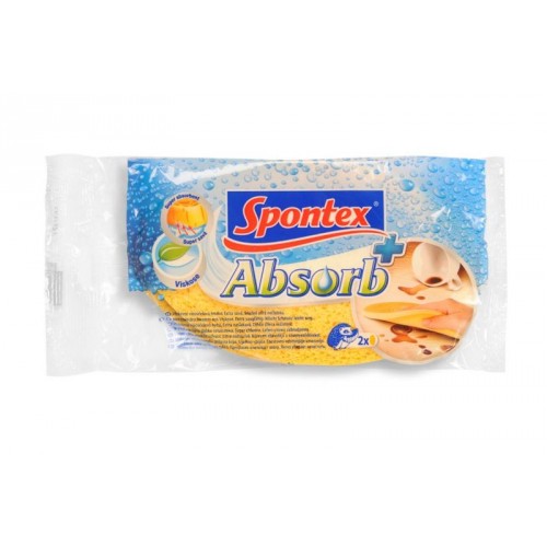 Spontex Absorb + huby 2 ks - Viskózna huba, 97042042