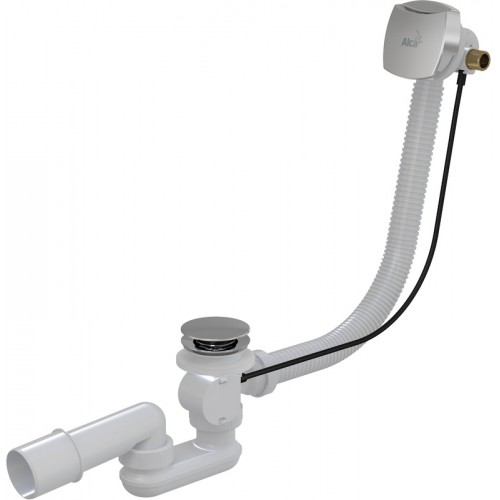 ALCAPLAST Sifón vaňový s napúšťaním prepadom pre hrubostenné vane chróm 80cm A565CRM180 ALCAPLAST Sifón vaňový s napúšťaním prepadom pre hrubostenné vane chróm 80cm A565CRM180