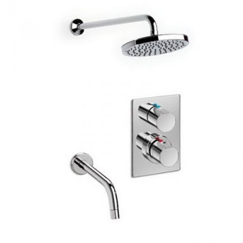 Roca Element termostatická vaňová-sprchová batéria s hornou sprchou A5A2862C00