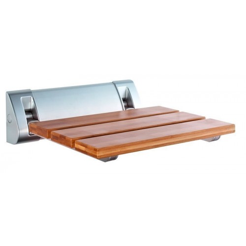 AQUALINE Sprchové sedadlo 32x23cm, sklopné, bambus AE236