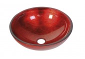 SAPHO MURANO sklenené umývadlo 40x13cm, červené AL5318-63