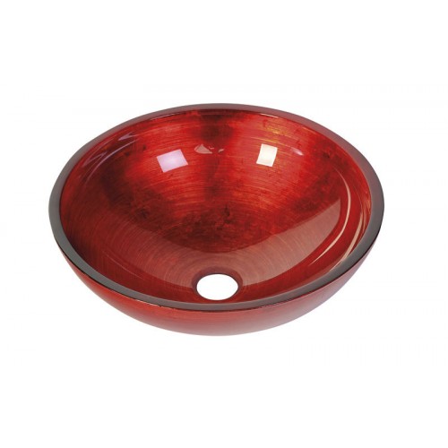 SAPHO MURANO sklenené umývadlo 40x13cm, červené AL5318-63