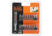 Black & Decker A7074 21-dielna sada bitov + magnetický držiak