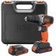 Black & Decker BCD003C2K Príklepová vŕtačka (45Nm/18V/2x1,5Ah), kufor