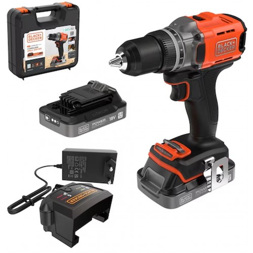 Black & Decker BCD382D2XK Vŕtací skrutkovač (45Nm/18V/2x2,0Ah), kufor Black & Decker BCD382D2XK Vŕtací skrutkovač (45Nm/18V/2x2,0Ah), kufor