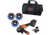 Black & Decker BCG6L8D1S Aku bezuhlíková uhlová brúska (18V/1x2,0Ah), 3x kotúč