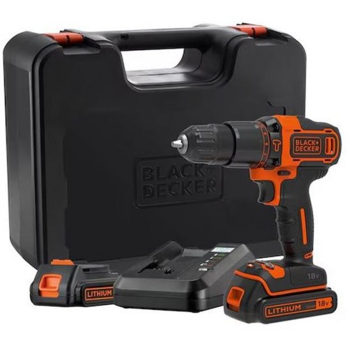Black & Decker BDCHD18K1B2 Aku príklepová vŕtačka (40Nm/18V/2x2,0Ah), kufor